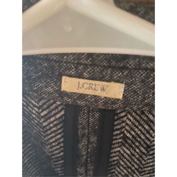 J. Crew Wool Blend Blazer Jacket Sz 10 Double Breasted Button Y2K Academia - Picture 3 of 4